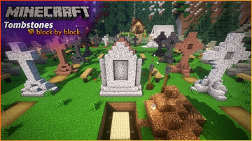 Minecraft Tombstones Tutorial | How to Build Gravestones
