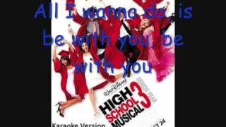 Video thumbnail of "HSM3 - Just Wanna Be With You Karaoke Instrumental with Lyrics"