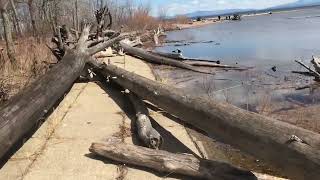Mouth of Ausable river at Ausable point Campground