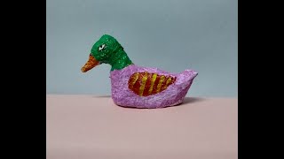 how to make duck by paper mache l paper mache craft