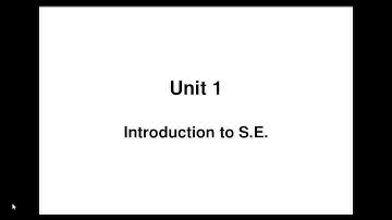 SE Unit1 Class1 FUNDAMENTAL OF SOFTWARE ENGINEERING