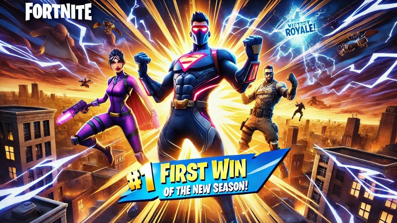 FORTNITE FIRST WIN OF THE NEW SEASON! - YouTube