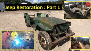 WW2 Ford GPW 1943 Jeep Restoration Project. Part 1