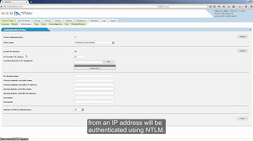 WebTitan 5.00 Set Up: Part 2 - Authentication