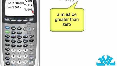 TI 83/84 Series: Basic Calculations- Logarithms