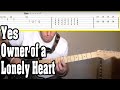 Yes - Owner of a Lonely Heart Guitar Tutorial w/TABS