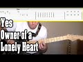 Yes - Owner Of A Lonely Heart Guitar Tutorial W/TABS