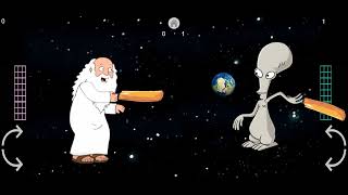 God from Family Guy playing Tennis with Alien Roger screenshot 5
