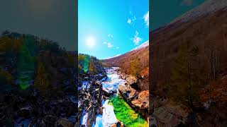 Epic Norway Canyon View 🌄 River, Ice &amp; Mountains in 4K #norway #snow #relax #ambient #nature #relax