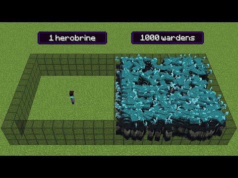 1000 wardens vs 1 herobrine (but herobrine has all effects)