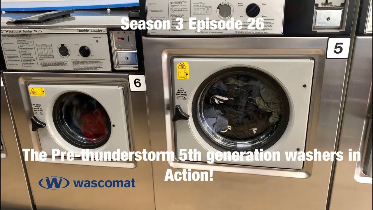 Laundromat day S3 Episode 26 The Pre T-Storm Wascomat 5th gen Washers action.