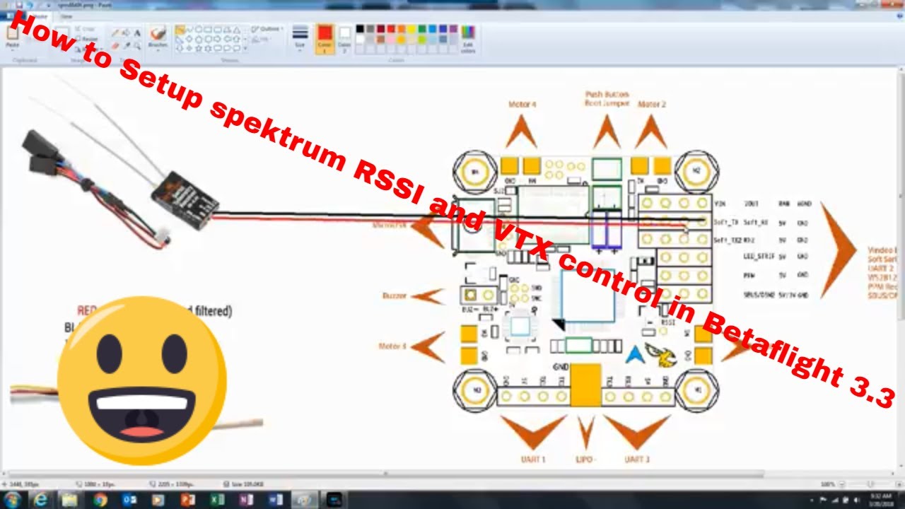 How to configure Spektrum with RSSI and VTX setup in Betafligt