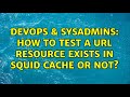 Devops  sysadmins how to test a url resource exists in squid cache or not 2 solutions