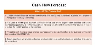 IB Business Management 3.7 Cash Flow