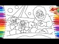 TMNT // THE RISE OF THE TMNT COLORING PAGES FOR KIDS // NINJA TURTLES IN COLD WINTER