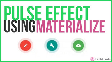 Pulse Effect using MatreializeCss |Learn Html and Css
