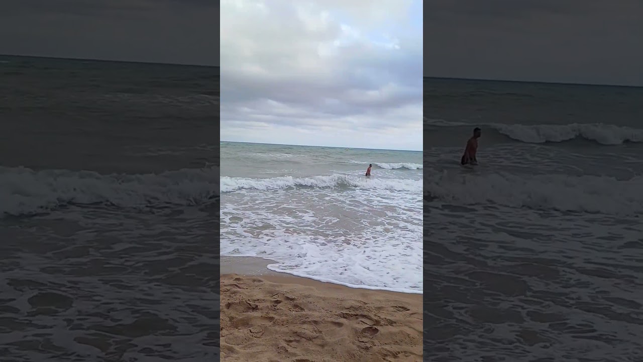 Red flag in the beach 