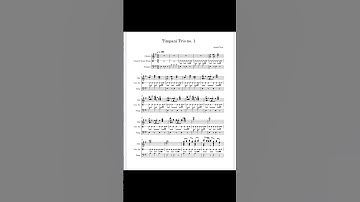 Timpani Trio no. 1 - Original Sheet Music Video (Epic Music For Percussion)