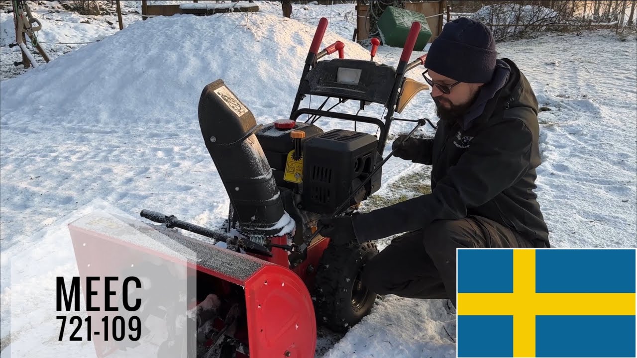 Fixar en Jula snöslunga MEEC; del 1 av 3: första start o provslungning