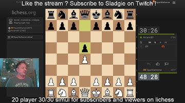 IM William Paschall Sunday  30/30 simul for 25 players on lichess with live commentary !