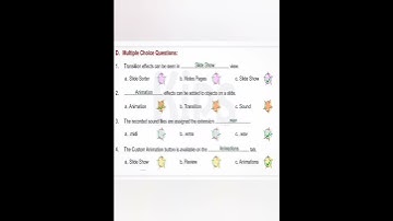 Computer || Class - 6 || Chapter - 5 || Animating Text And Object || questions and answers