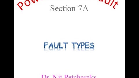 Fault Section 7A 2017 Eng Sound: Fault Types