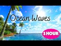 1 Hour Relaxing Ocean Waves,  Relaxing Sounds - Calming Relaxation Music For Sleeping