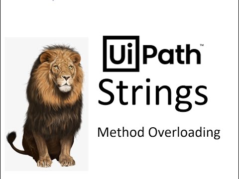 UiPath String Method Overloading | Mr Sudheer Nimmagadda | String Methods | UiPath Strings