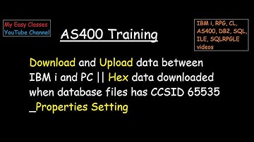 Download and Upload data between IBM i and PC | Data Transfer and Database files having  CCSID 65535