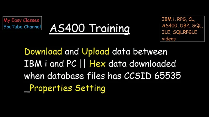 Download and Upload data between IBM i and PC | Data Transfer and Database files having  CCSID 65535