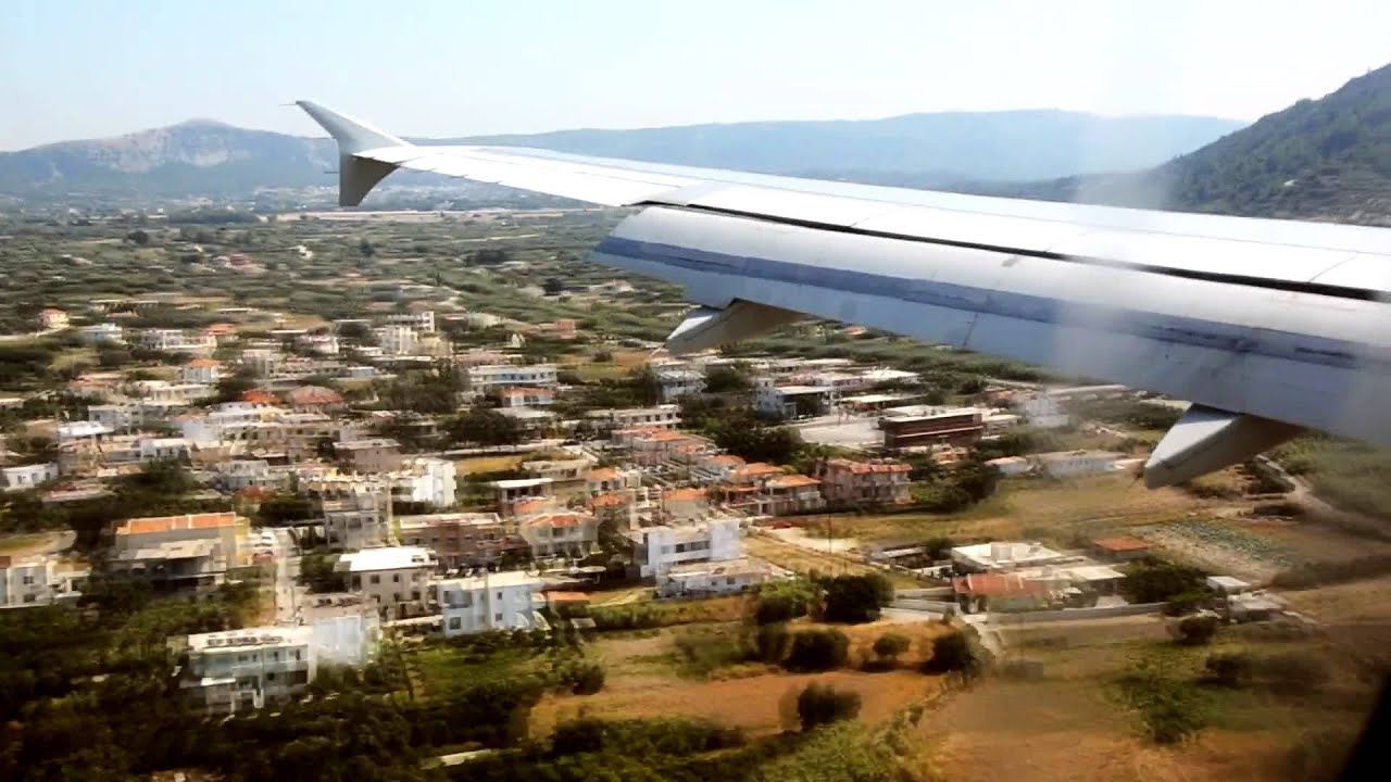 Landing in Rhodes as the plane was touching down YouTube