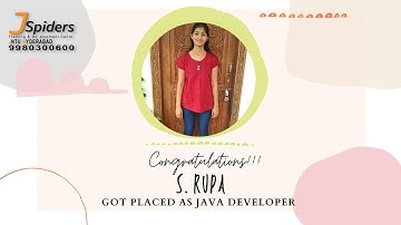 CONGRATULATIONS S.RUPA PLACED AS JAVA DEVELOPER