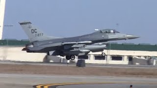 F-16s Full Afterburner Take Off - Savannah Hilton International Airport - Savannah Sentry
