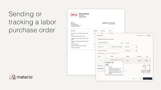 Sending or tracking labor purchase orders
