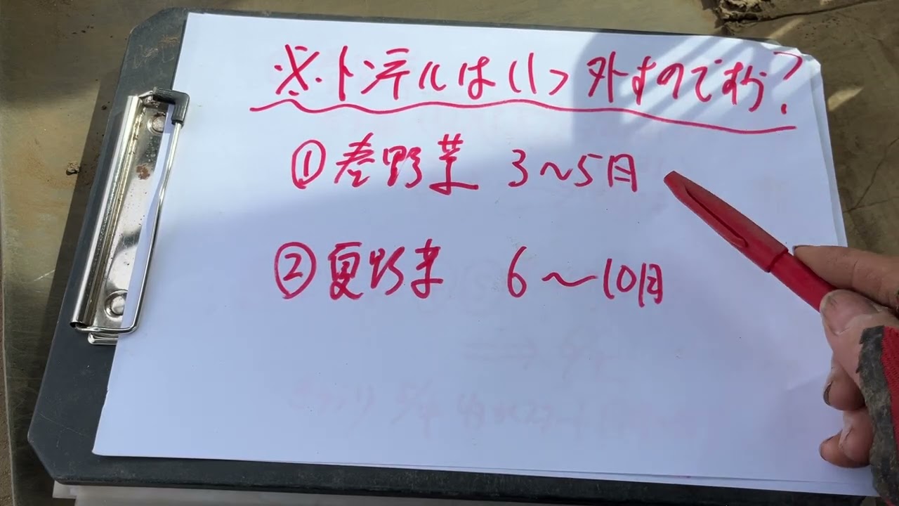 The path of a full-time organic farmer × When do you remove the 