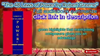 Master Power &amp; Control | 48 Laws of Power Summary.