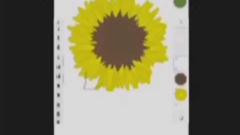 Drawing a sunflower on sketchbook- How to use Sketchbook app