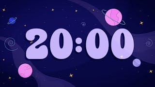 20 Minute Timer Countdown | Relaxing Outer Space Ambience Study Timer