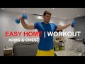 Easy chest  arms workout at home join me 