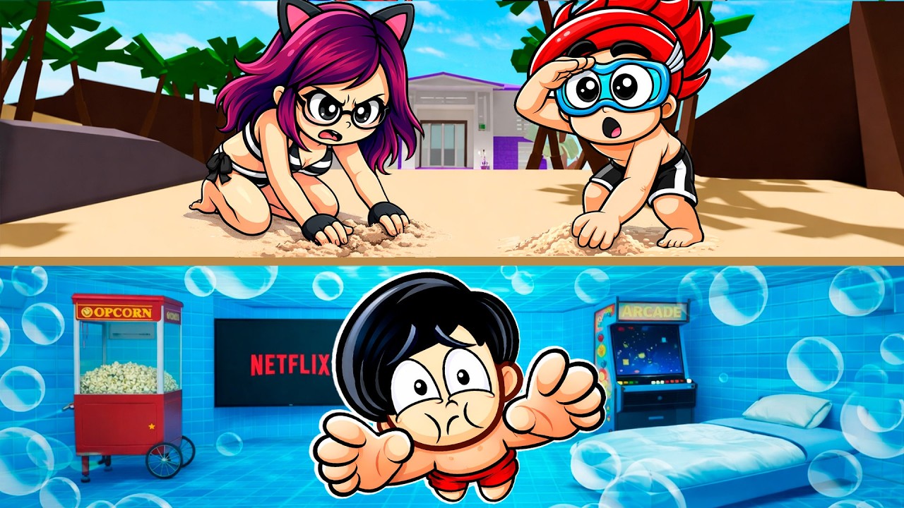 CONSTRUÍ UN BUNKER BAJO EL AGUA IMPOSIBLE DE ENCONTRAR en ROBLOX | Karim Juega