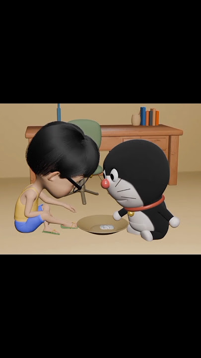 Nobita dành ăn với Doraemon #hoathinh #doraemon #hoạthình