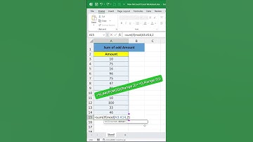 Sum of odd Numbers in excel✅Tips   #excelshortcuts #excel #excelinterview