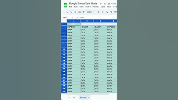 How to Do Dark Mode #GoogleSheets