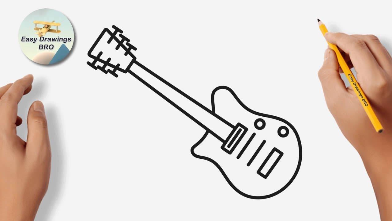 17 Guitar Drawing Ideas - How To Draw Guitar - DIYsCraftsy