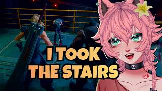 59 FLIGHTS OF STAIRS?!! 😱🤣 Final Fantasy 7 REMAKE Reactions! [ Pt. 12 ]