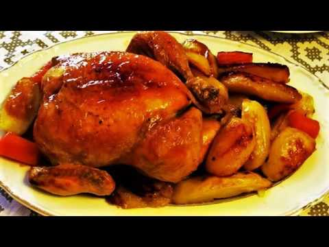 Perfect roast chicken with potatoes