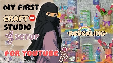 My First Studio Setup😍💐#diy#art#craft#craftstudio#studio#setuptour #desksetup#studiosetup