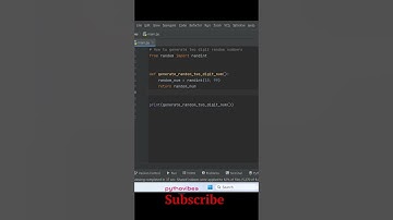 Generate two digit random numbers #python #pythonvibes_ #pythonvibes #shorts @pythonvibes_ #viral