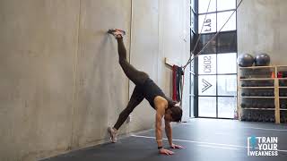 Wall Walk into Hip Taps