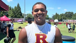Isaiah Woodburn - 2028 Jay M. Robinson S/LB talks at NC State football 7-on-7